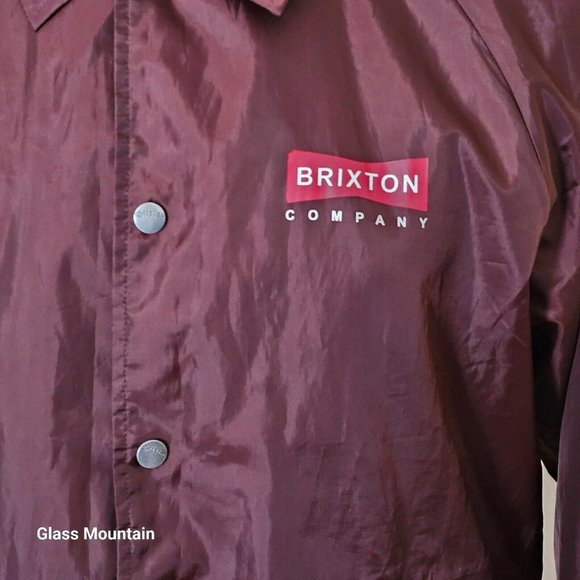 Brixton Maroon Windbreaker Jacket - Picture 7 of 13